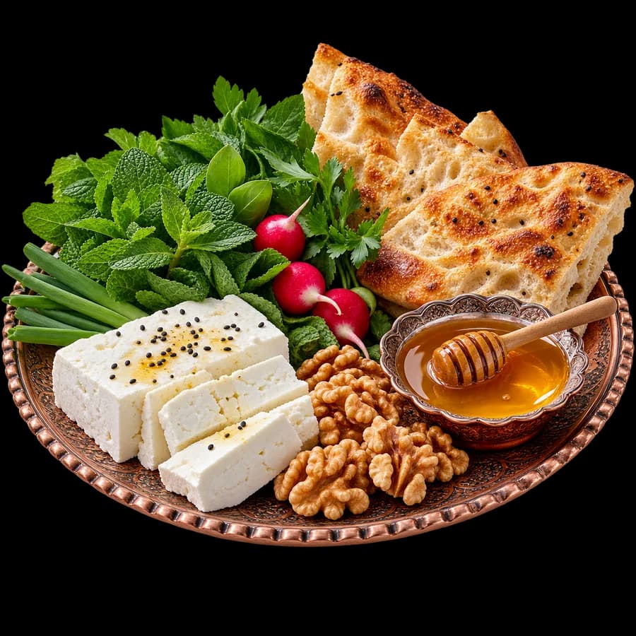 سفره ایرانی برای راهنمای رستوران‌گردی در زنجان